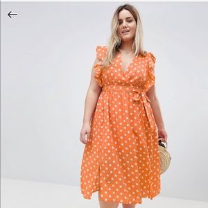 ASOS Curve peach dress US 18/UK22
